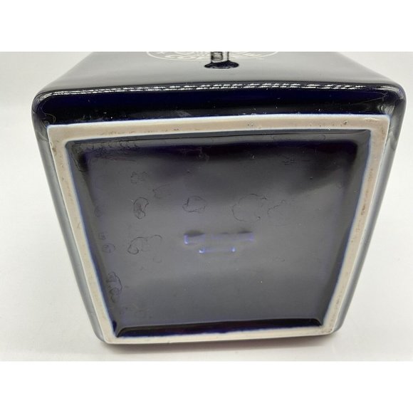 Starbucks Beehouse Cobalt Blue Coffee / Tea Canister With Silver Mermaid Logo - Picture 12 of 16